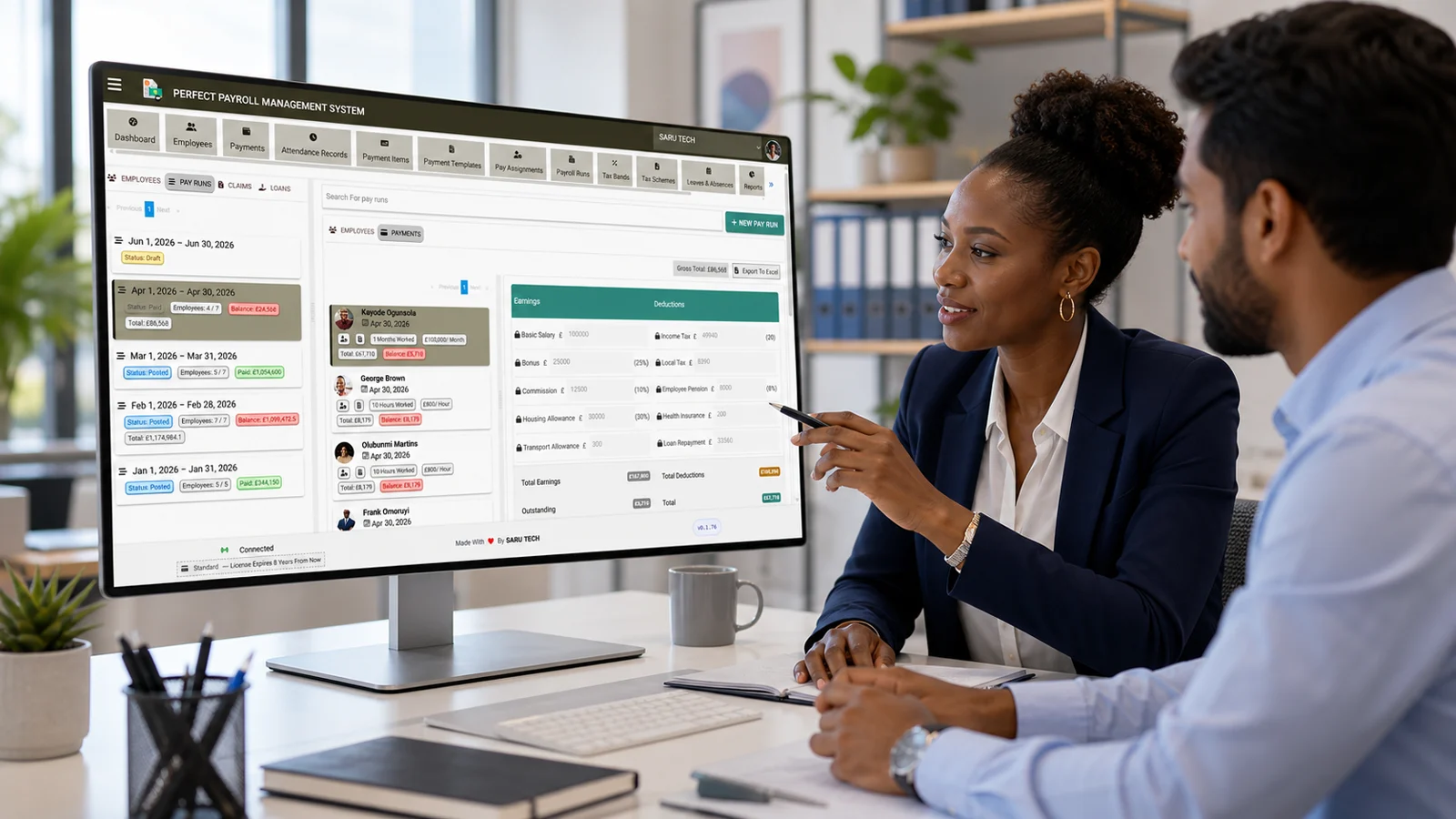Perfect Payroll Management System in a professional work environment