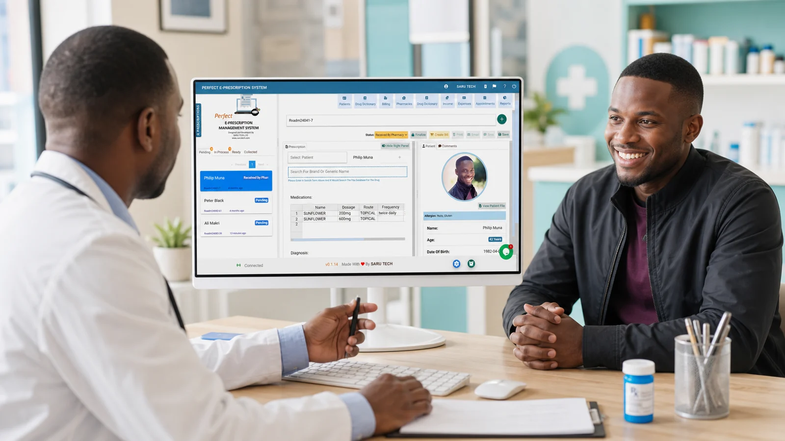 Perfect  E-Prescription System in a professional work environment