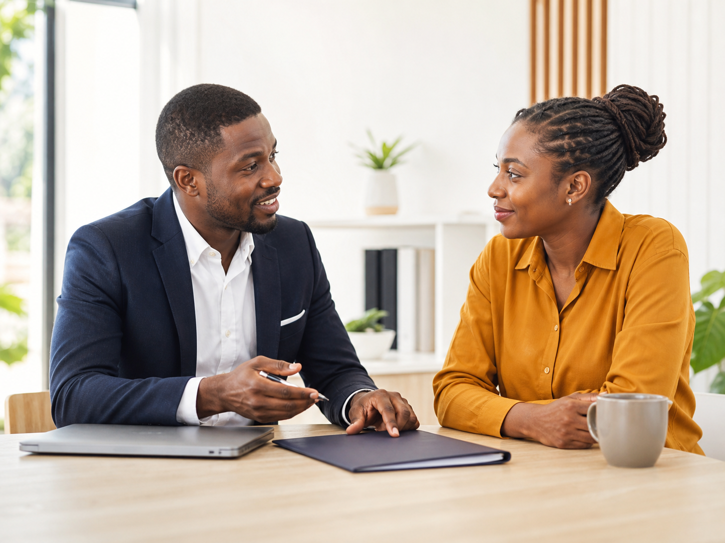 A technology partner having a professional consultation with a business owner