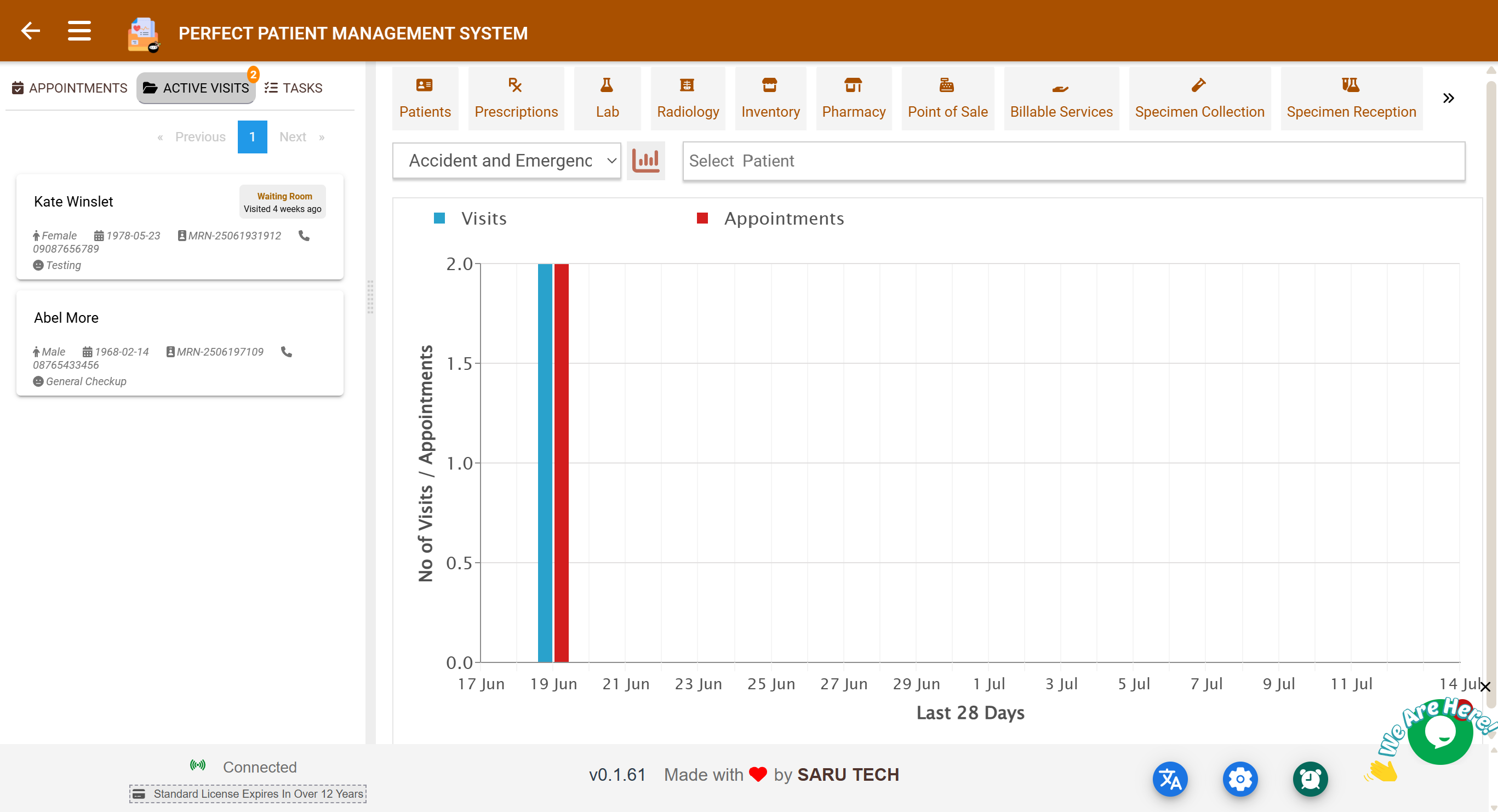 Out-Patient Clinic Management Screenshot
