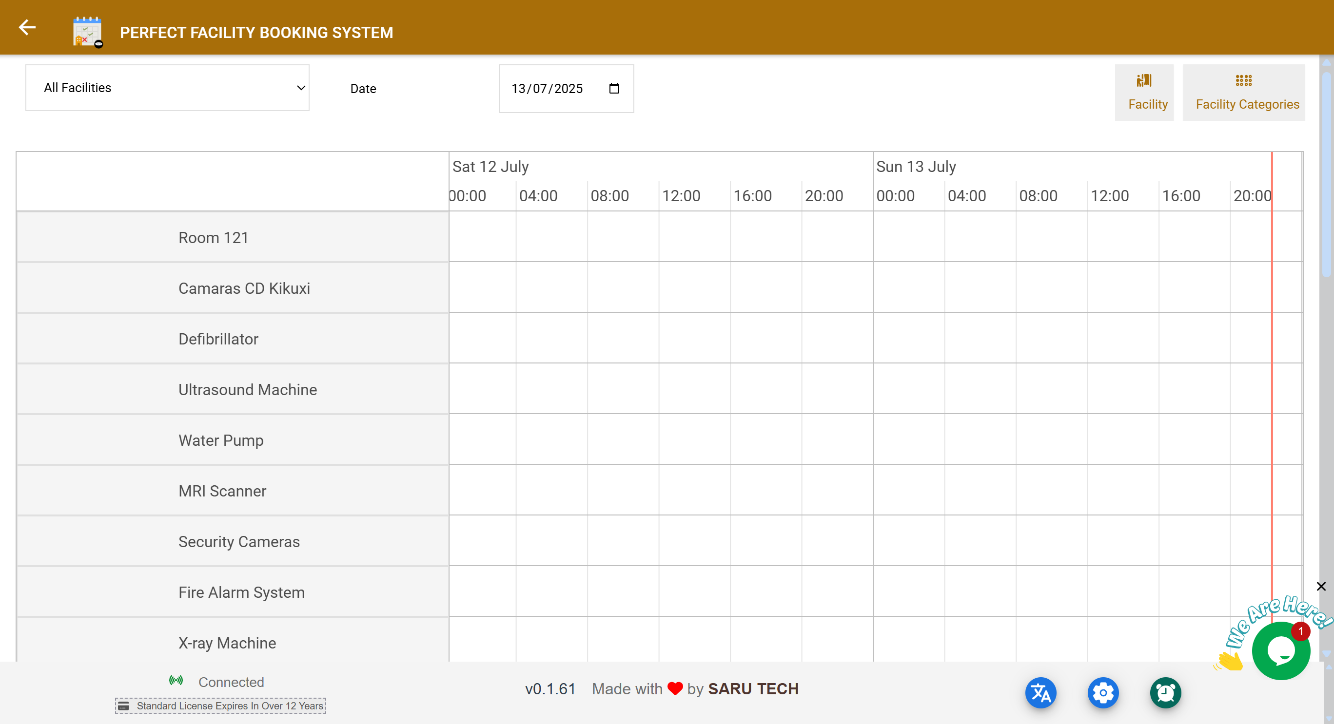 Facility Booking Screenshot