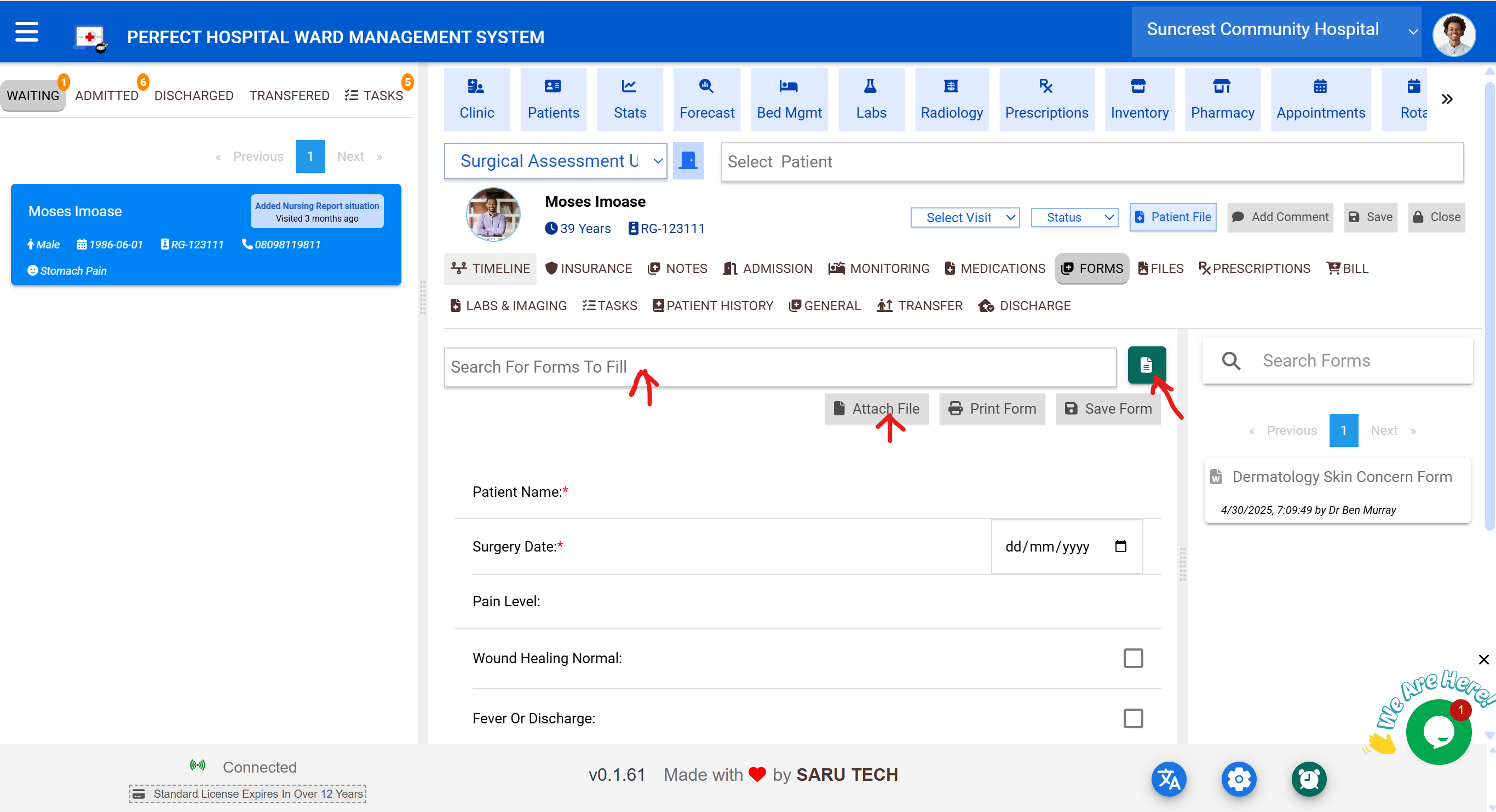 Forms Tab Screenshot