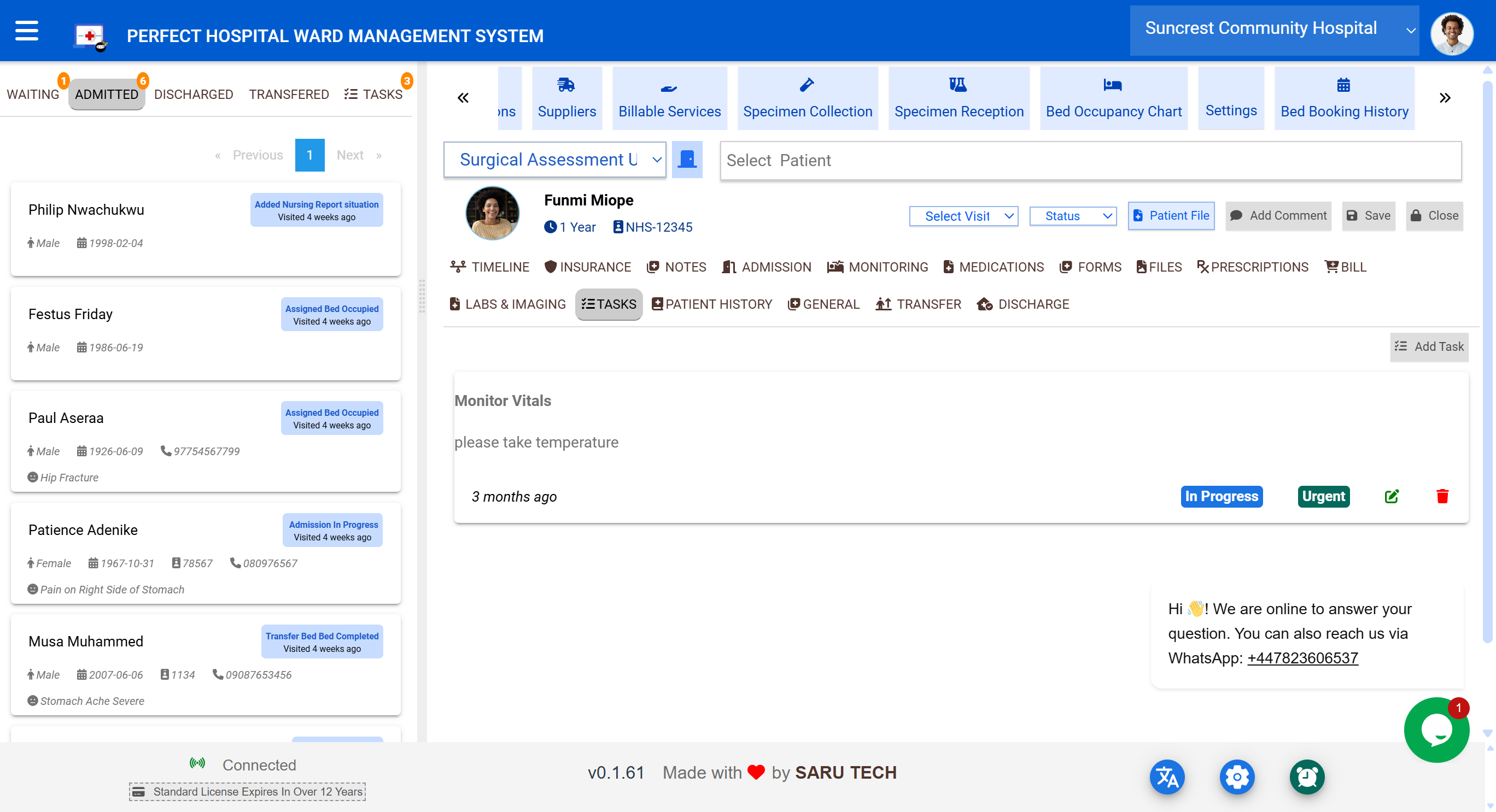 Tasks Tab Screenshot
